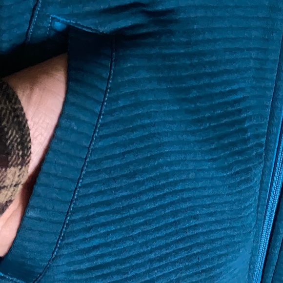 Oakley turquoise Full-Zip Jacket size XXL ribbed fabric 2 way zipper 2 pockets - Picture 3 of 6